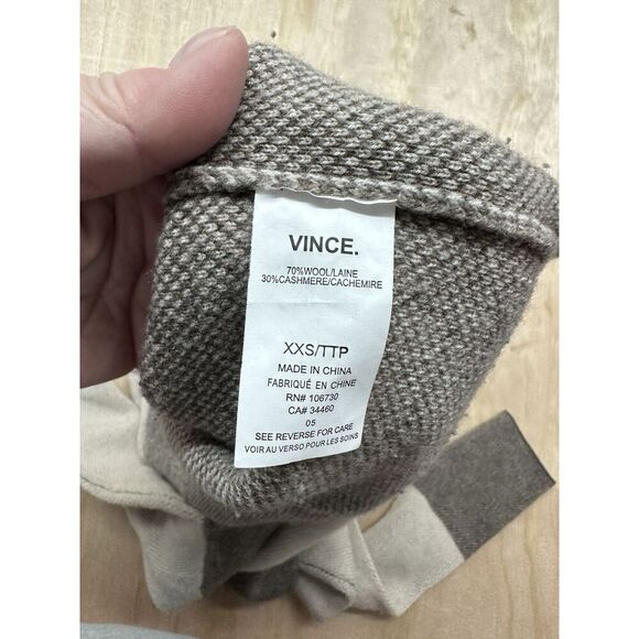 Vince Women’s Crew Neck Wool Cashmere XXS Browns Long Sleeve - Picture 4 of 5